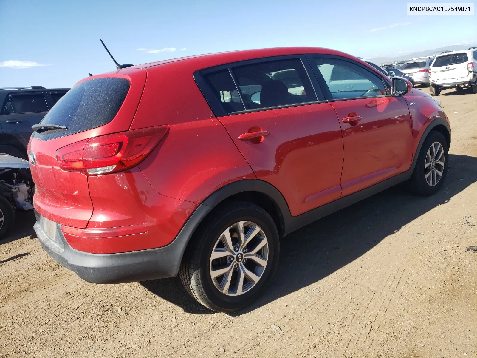 2014 Kia Sportage Lx VIN: KNDPBCAC1E7549871 Lot: 64708024