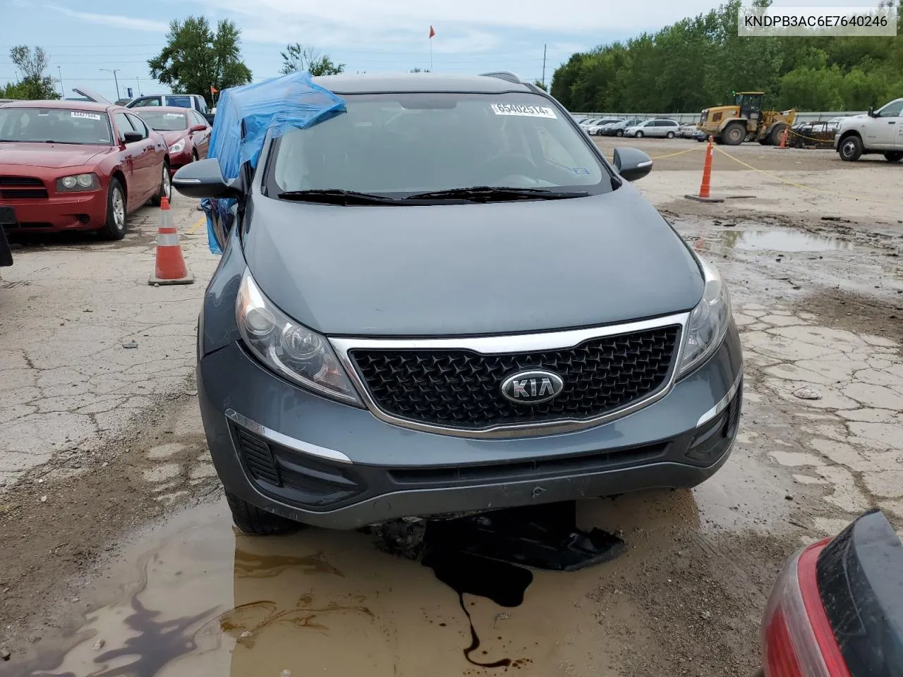 2014 Kia Sportage Base VIN: KNDPB3AC6E7640246 Lot: 65402514