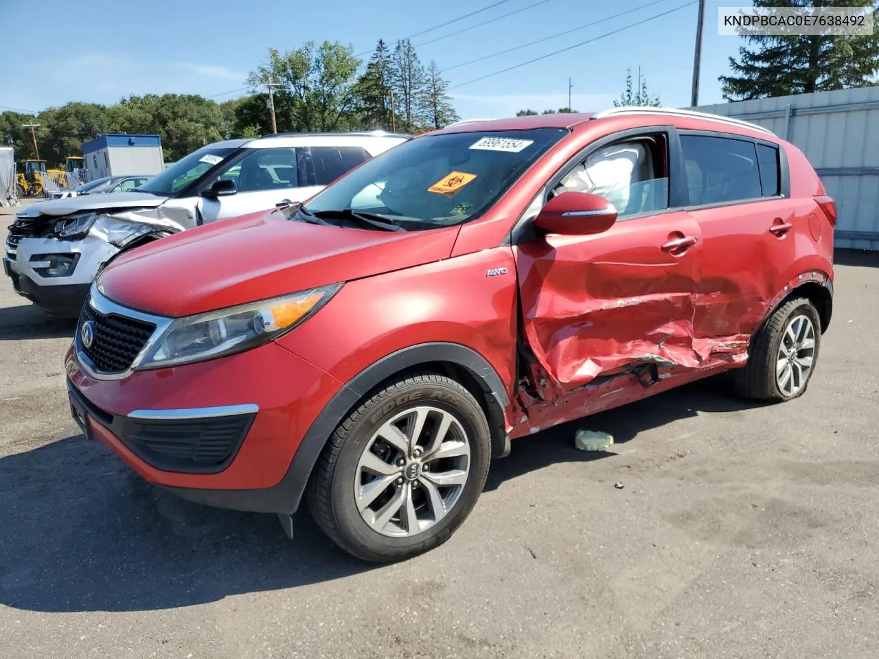 2014 Kia Sportage Lx VIN: KNDPBCAC0E7638492 Lot: 69961554