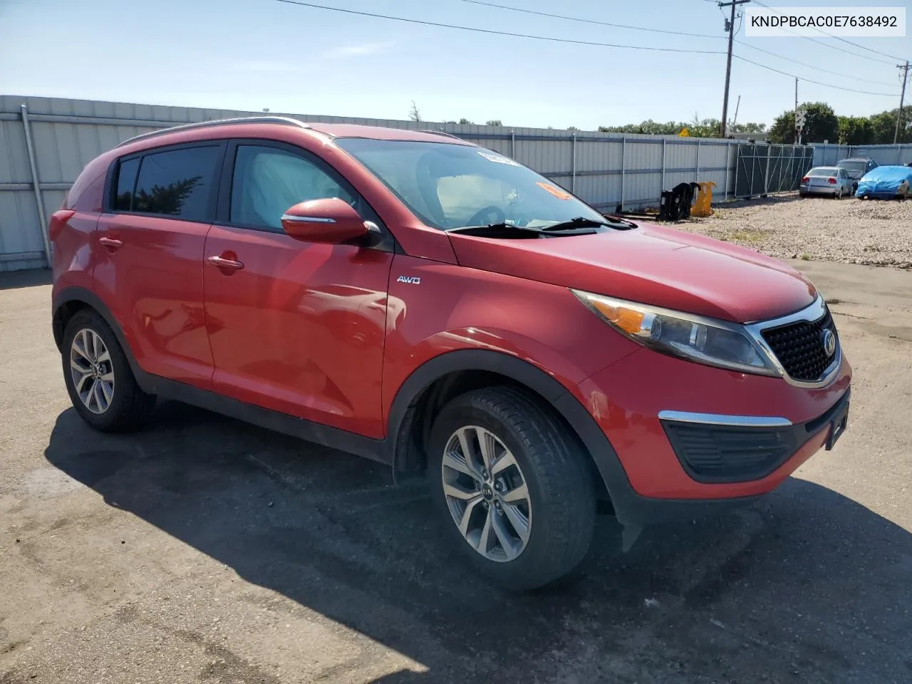 2014 Kia Sportage Lx VIN: KNDPBCAC0E7638492 Lot: 69961554