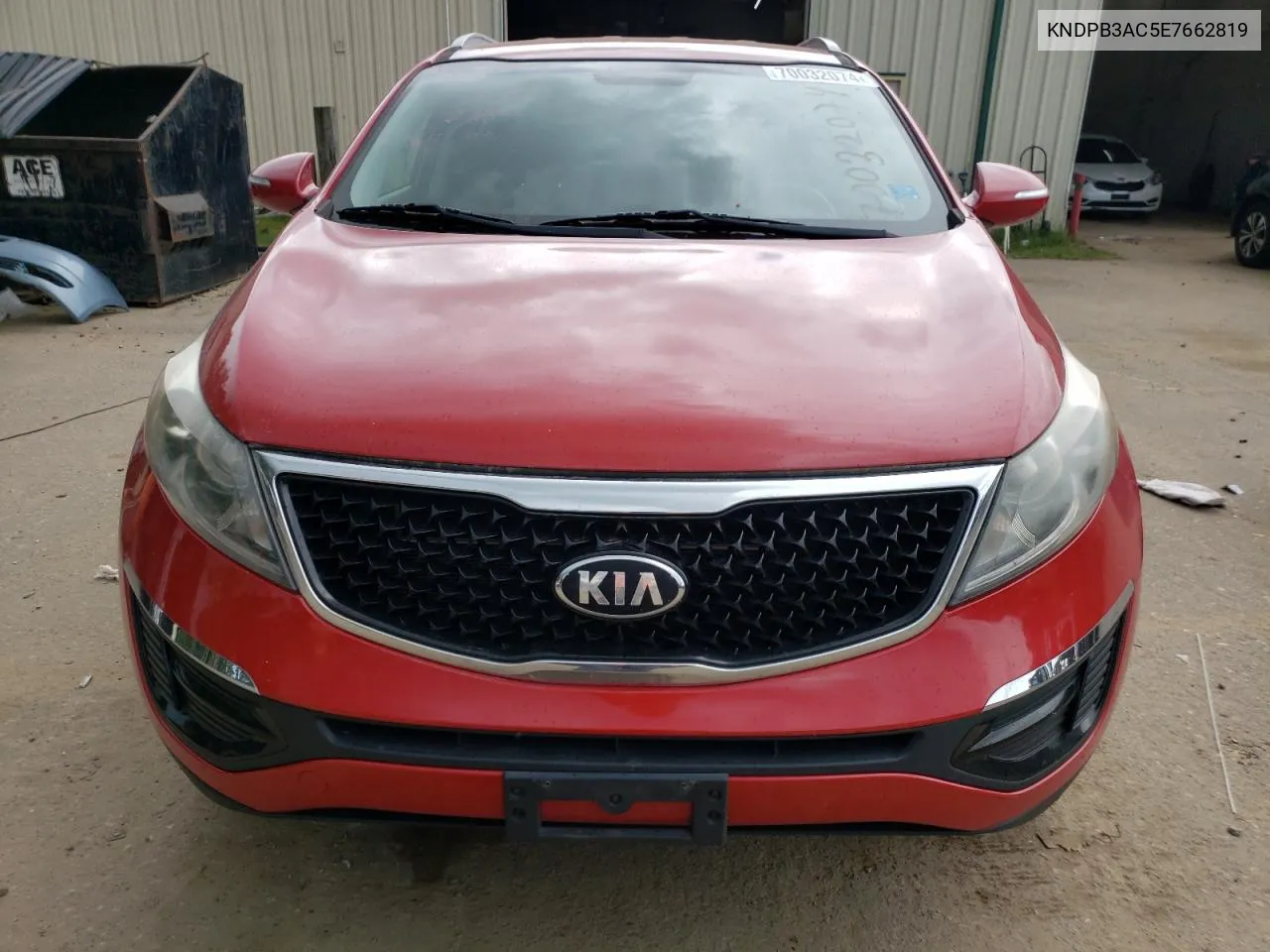 2014 Kia Sportage Base VIN: KNDPB3AC5E7662819 Lot: 70032074