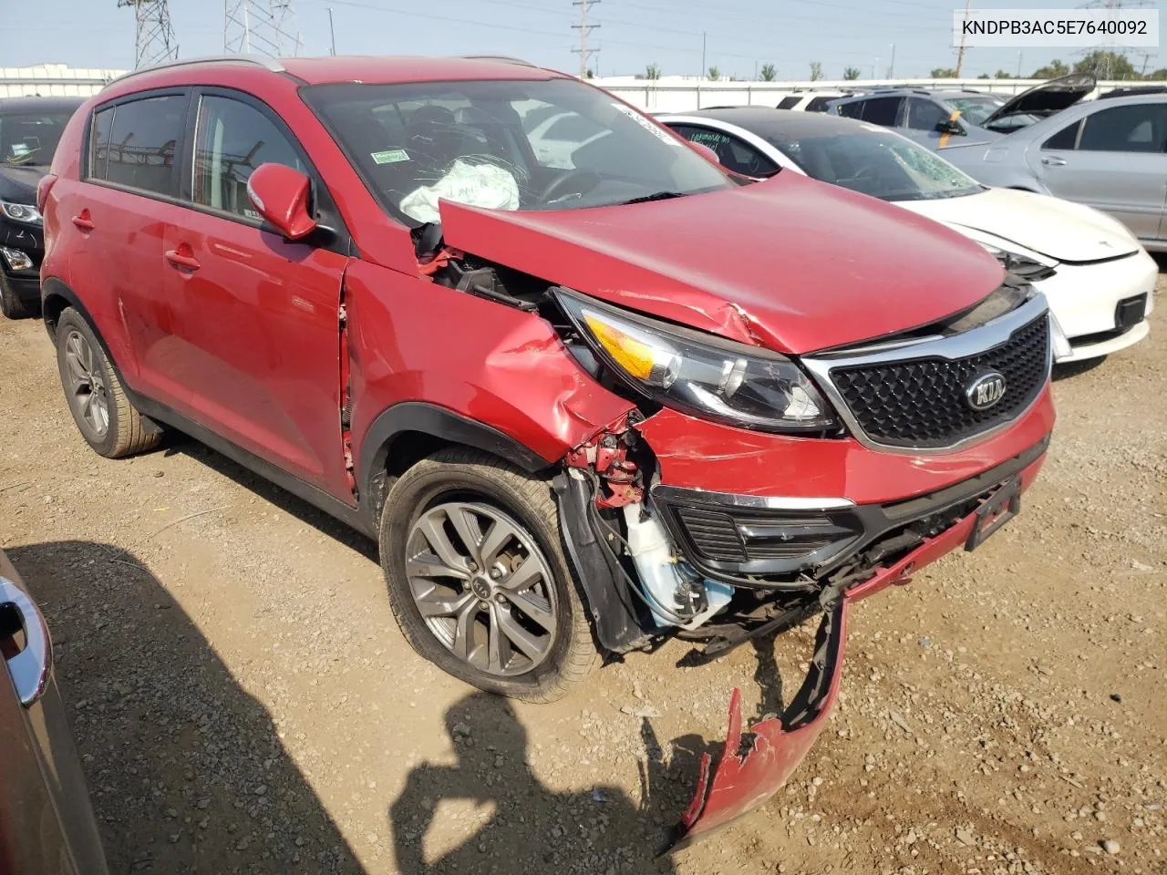 2014 Kia Sportage Base VIN: KNDPB3AC5E7640092 Lot: 70992634