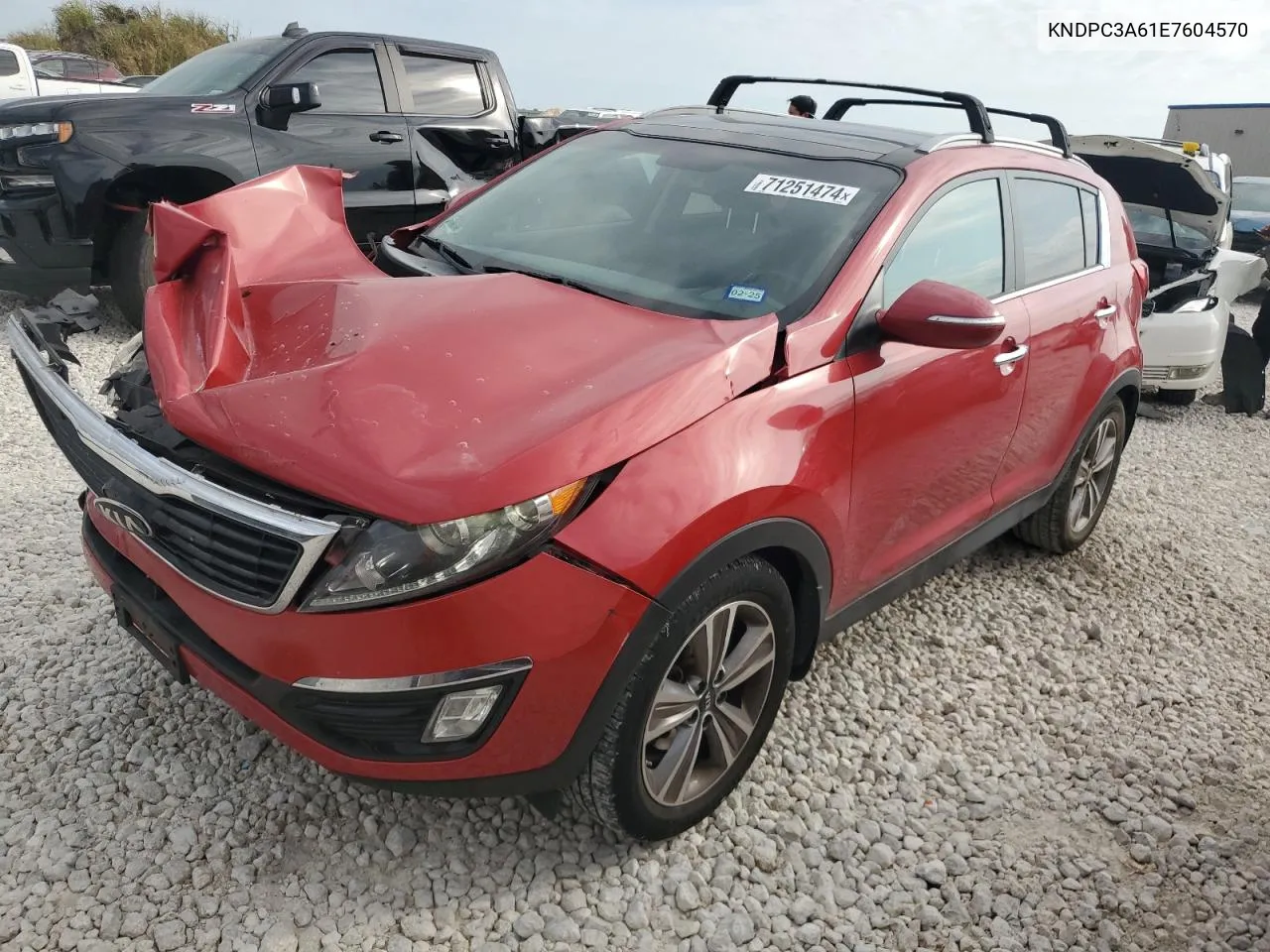 2014 Kia Sportage Sx VIN: KNDPC3A61E7604570 Lot: 71251474