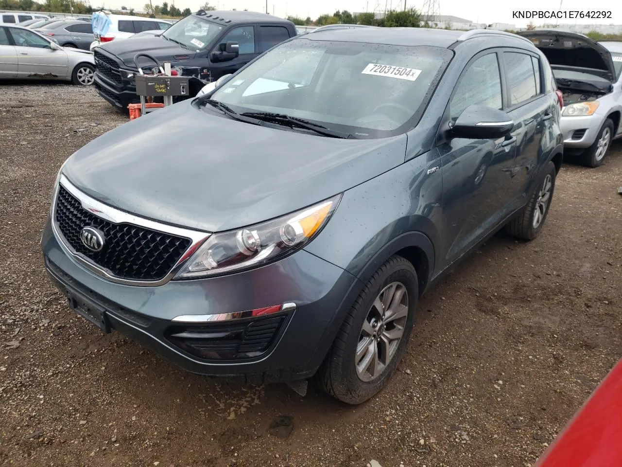 2014 Kia Sportage Lx VIN: KNDPBCAC1E7642292 Lot: 72031504