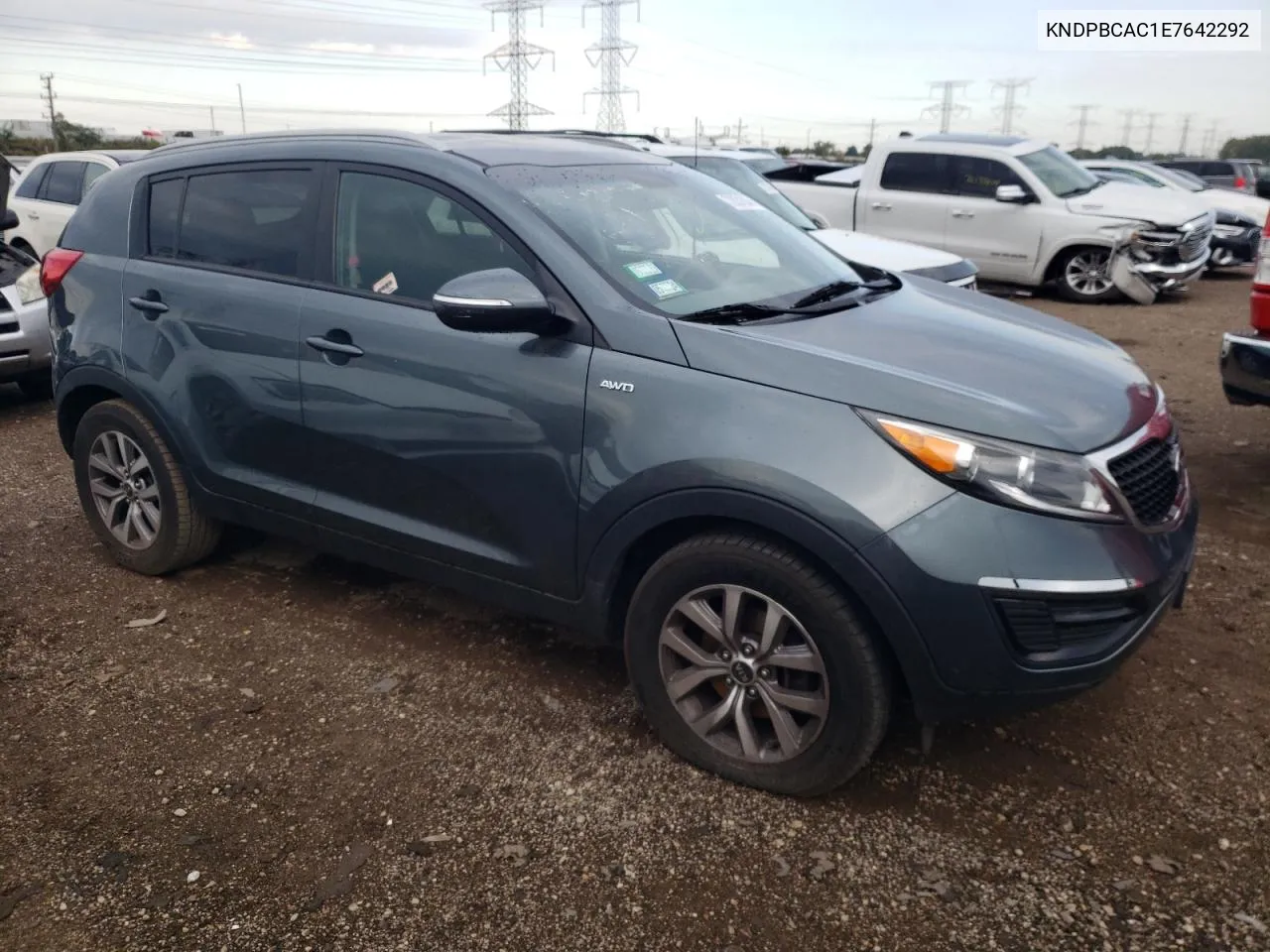 2014 Kia Sportage Lx VIN: KNDPBCAC1E7642292 Lot: 72031504