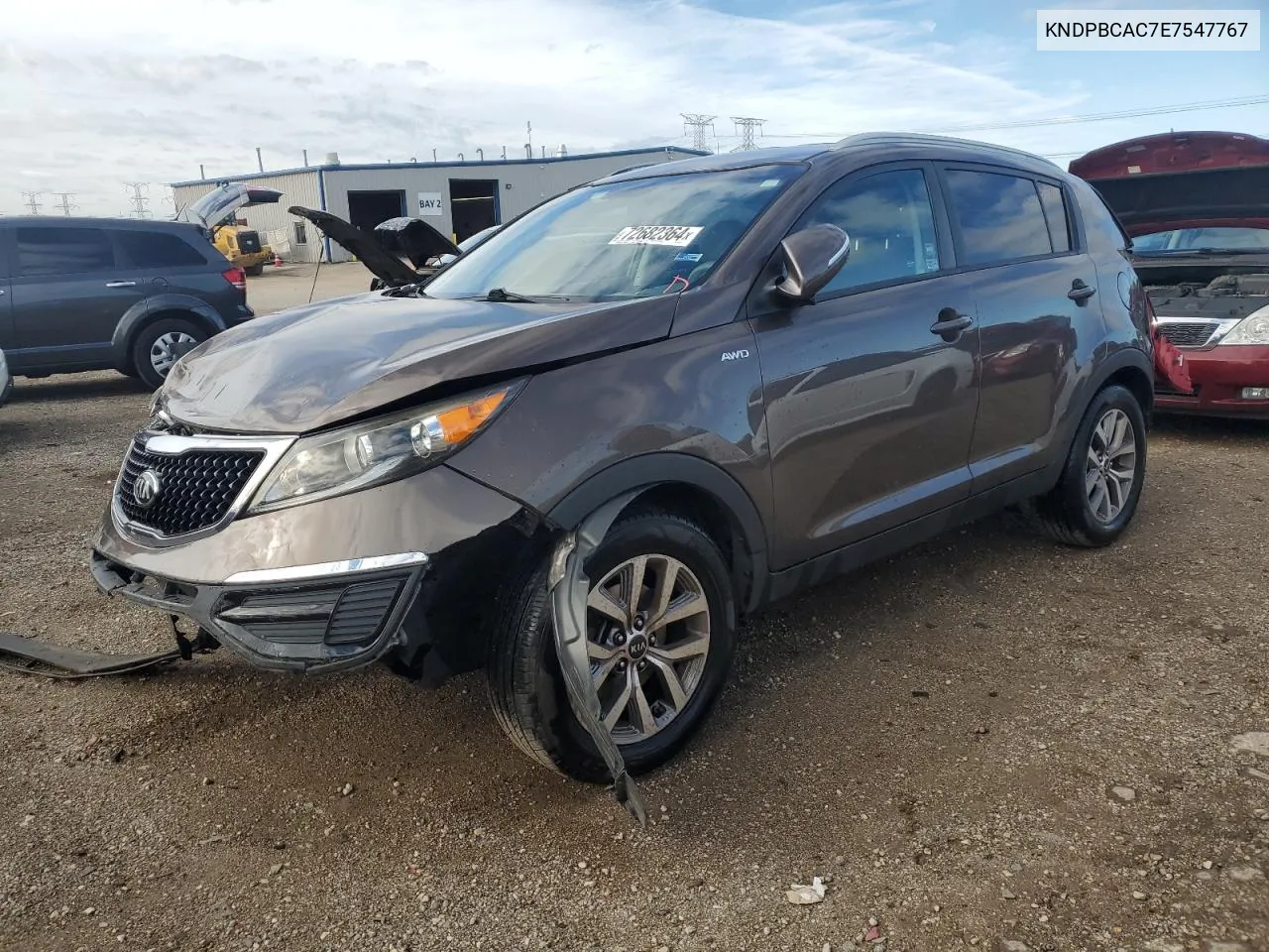 2014 Kia Sportage Lx VIN: KNDPBCAC7E7547767 Lot: 72682364