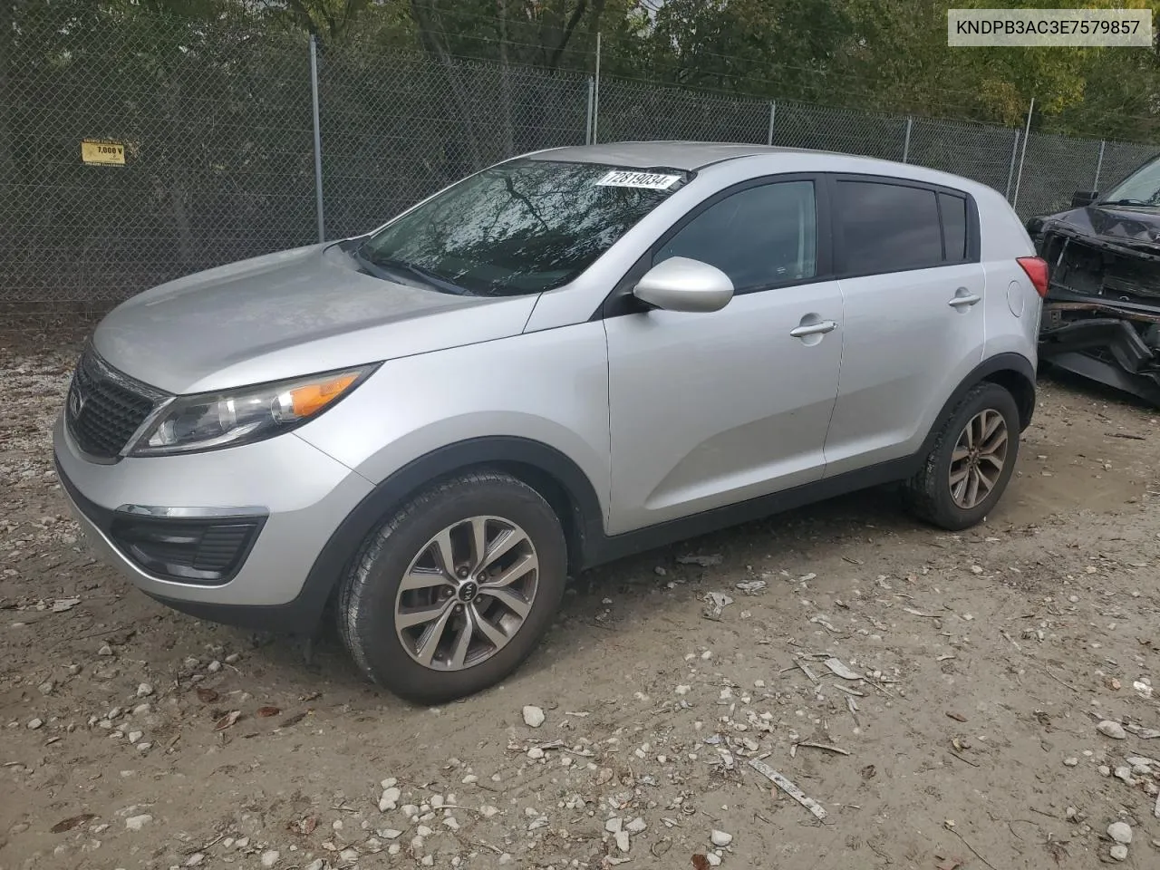 2014 Kia Sportage Base VIN: KNDPB3AC3E7579857 Lot: 72819034