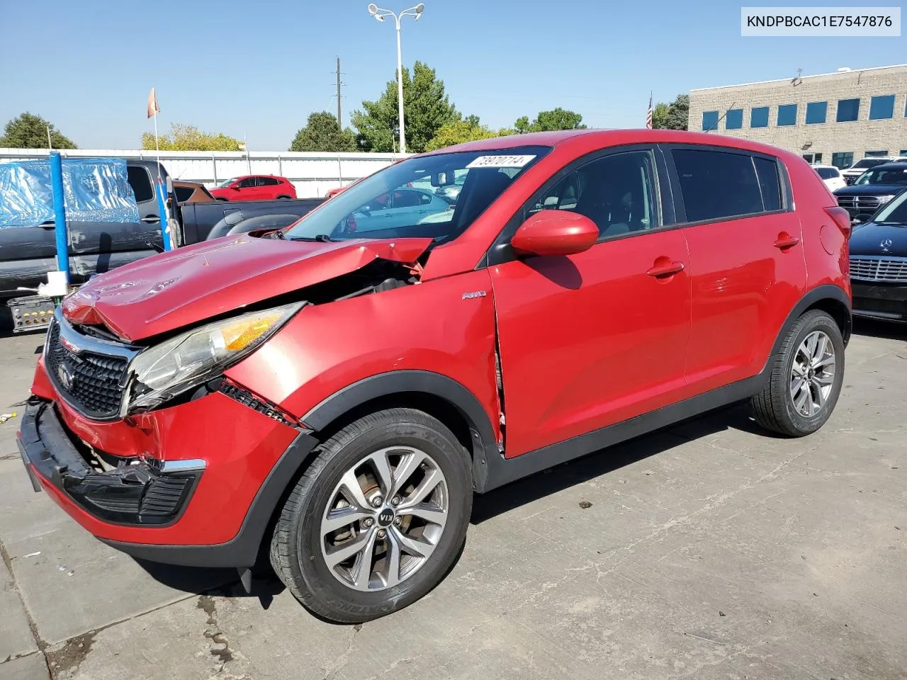 KNDPBCAC1E7547876 2014 Kia Sportage Lx