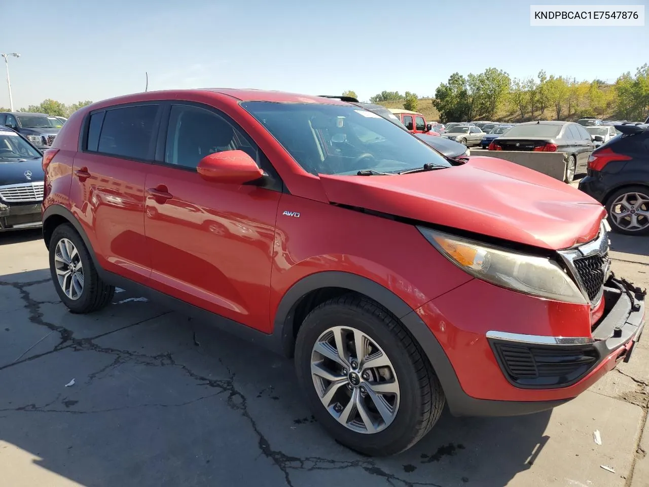 2014 Kia Sportage Lx VIN: KNDPBCAC1E7547876 Lot: 73970714