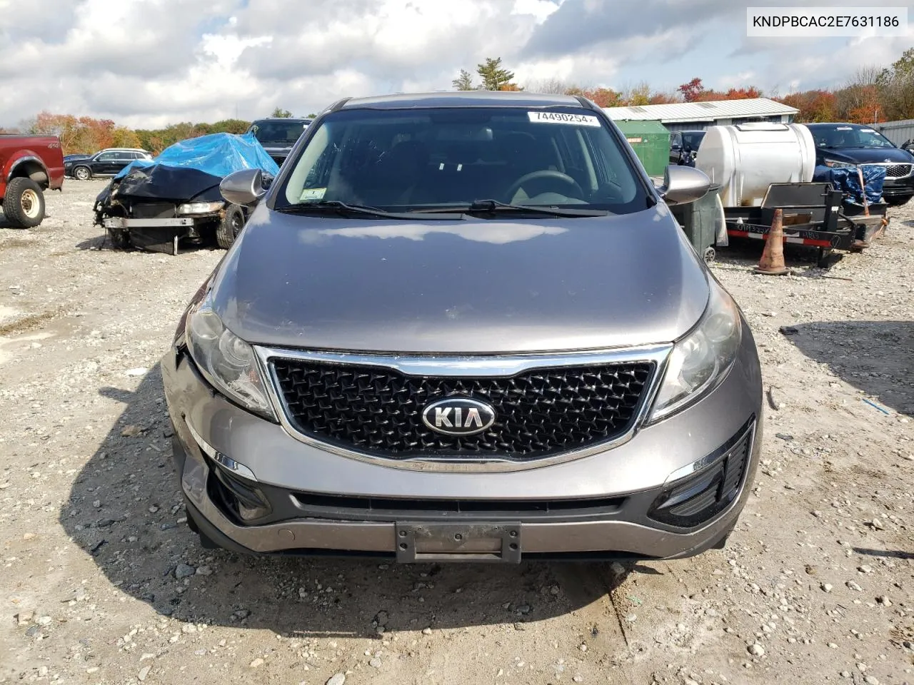 2014 Kia Sportage Lx VIN: KNDPBCAC2E7631186 Lot: 74490254