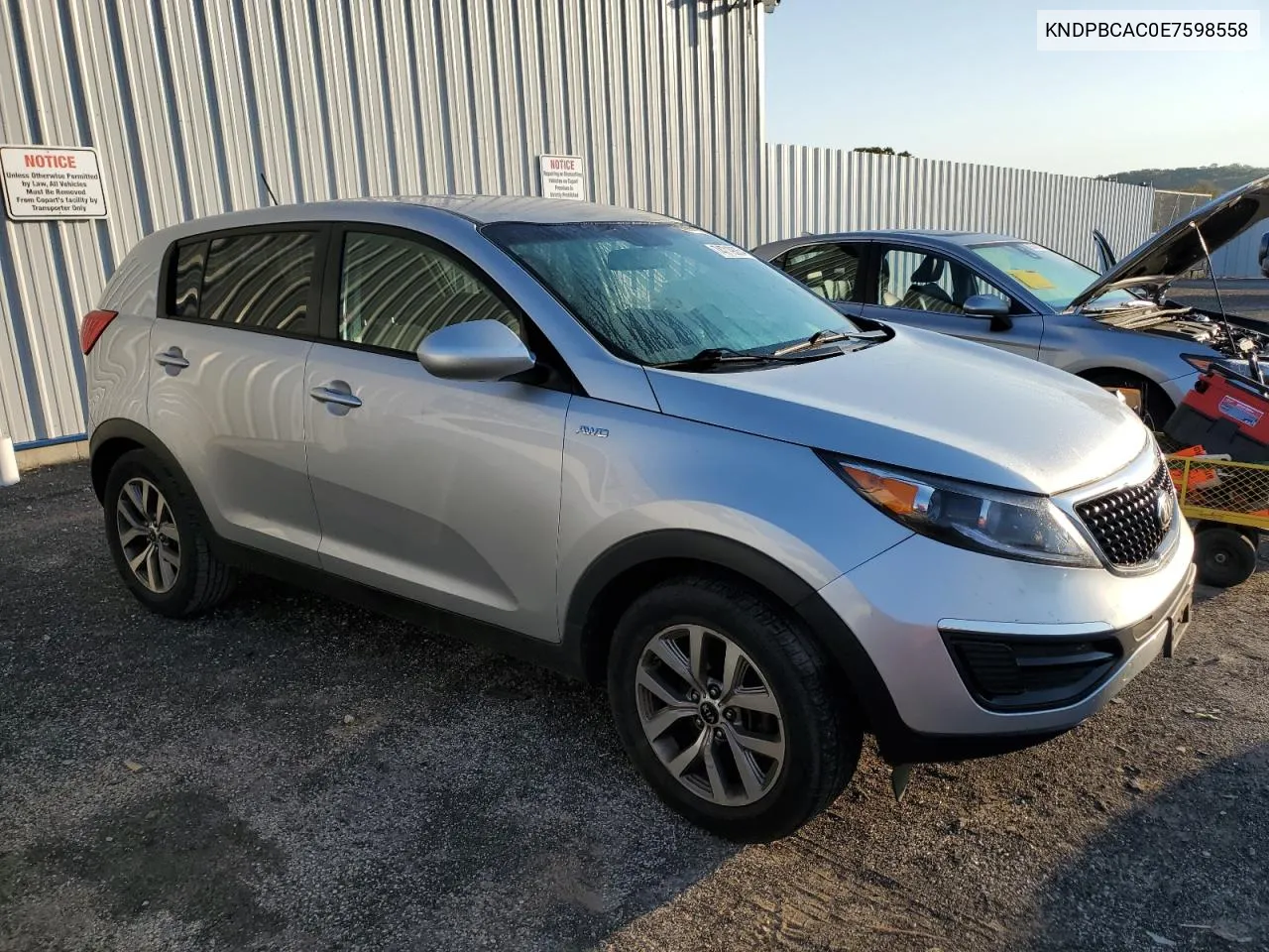 2014 Kia Sportage Lx VIN: KNDPBCAC0E7598558 Lot: 74719054