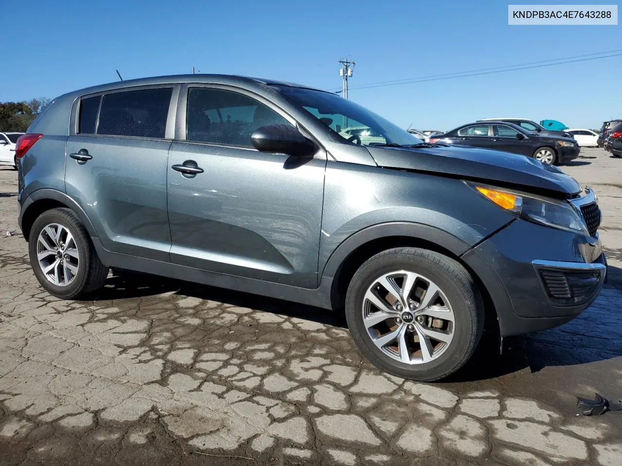 2014 Kia Sportage Base VIN: KNDPB3AC4E7643288 Lot: 74895594