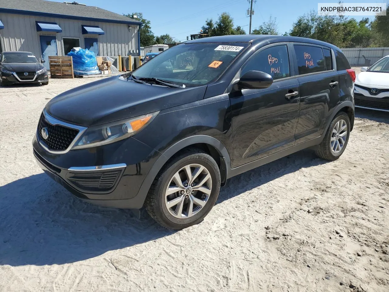 2014 Kia Sportage Base VIN: KNDPB3AC3E7647221 Lot: 75830174