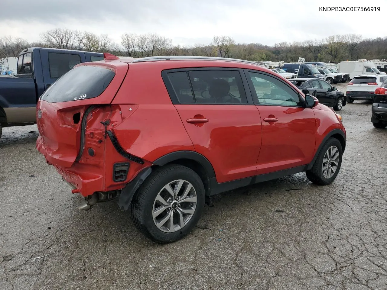 2014 Kia Sportage Base VIN: KNDPB3AC0E7566919 Lot: 80008844