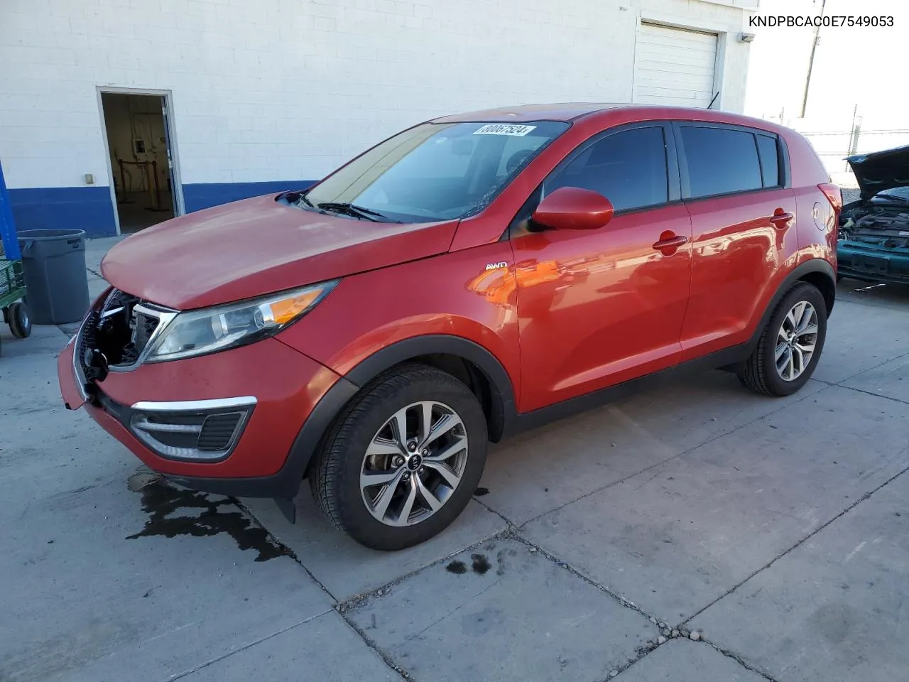 2014 Kia Sportage Lx VIN: KNDPBCAC0E7549053 Lot: 80067524