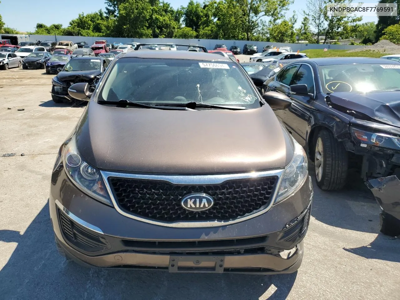 2015 Kia Sportage Lx VIN: KNDPBCAC8F7769591 Lot: 57756694