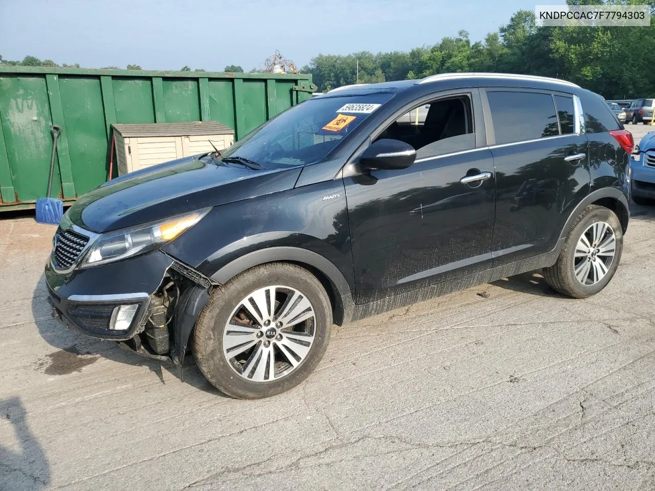 2015 Kia Sportage Ex VIN: KNDPCCAC7F7794303 Lot: 59635824