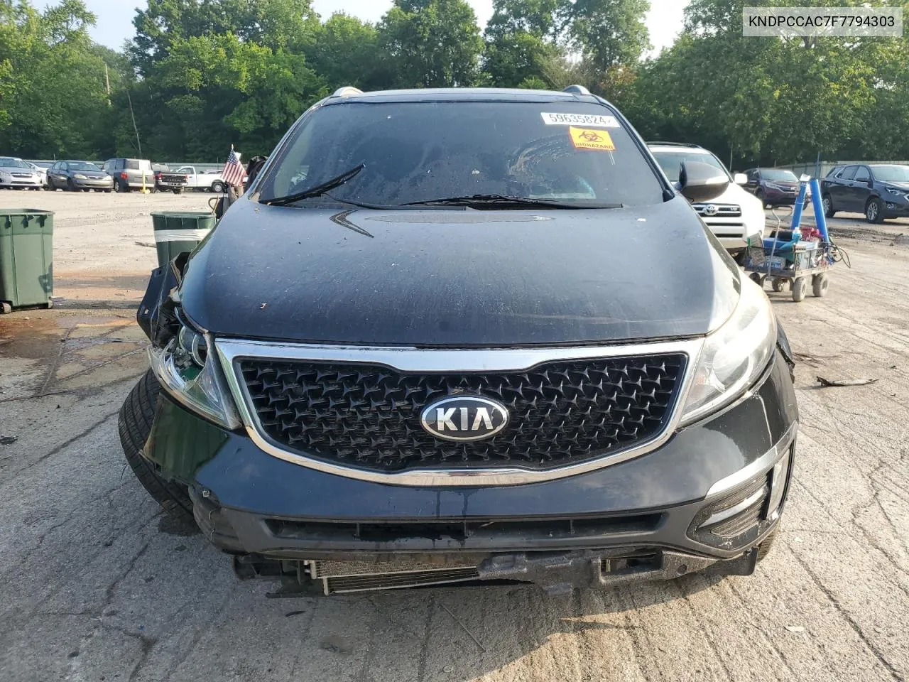 2015 Kia Sportage Ex VIN: KNDPCCAC7F7794303 Lot: 59635824