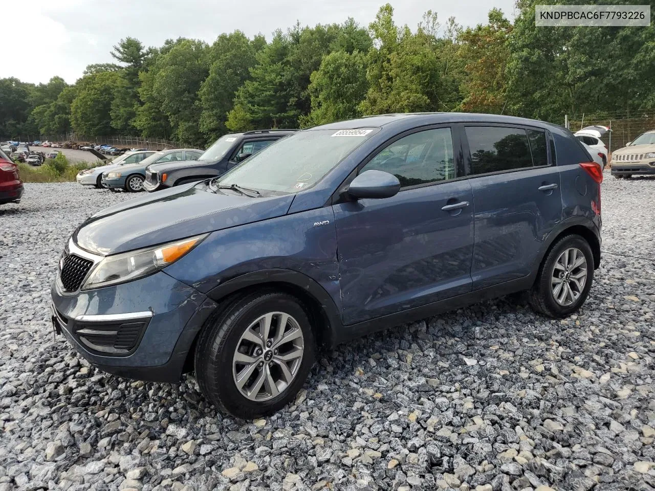 2015 Kia Sportage Lx VIN: KNDPBCAC6F7793226 Lot: 68559954