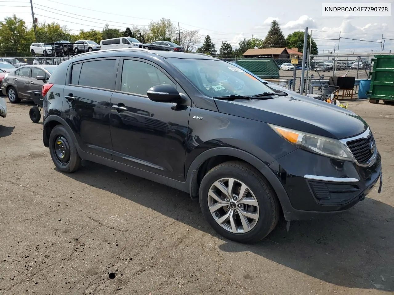 2015 Kia Sportage Lx VIN: KNDPBCAC4F7790728 Lot: 70596394