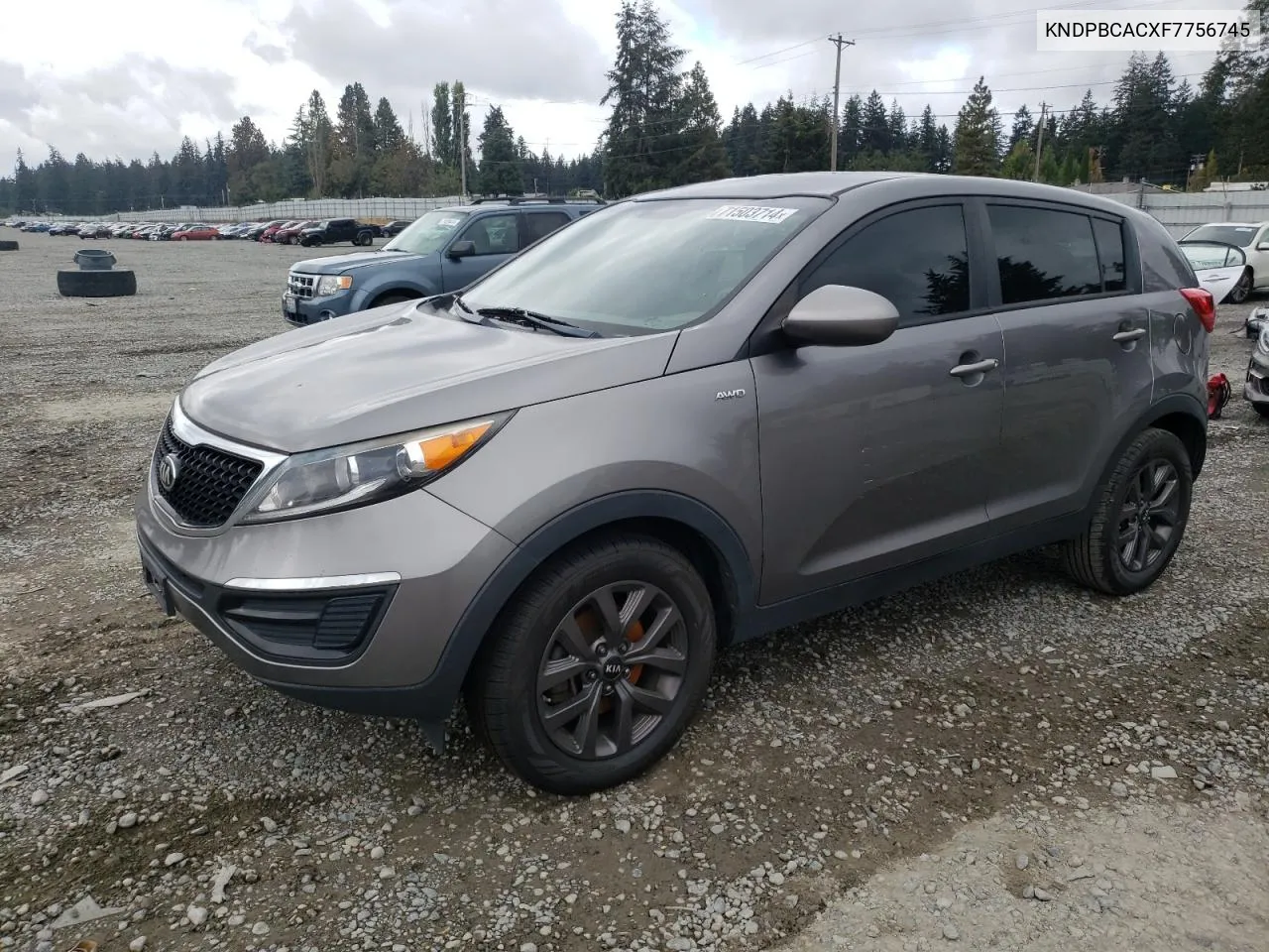 2015 Kia Sportage Lx VIN: KNDPBCACXF7756745 Lot: 71503714