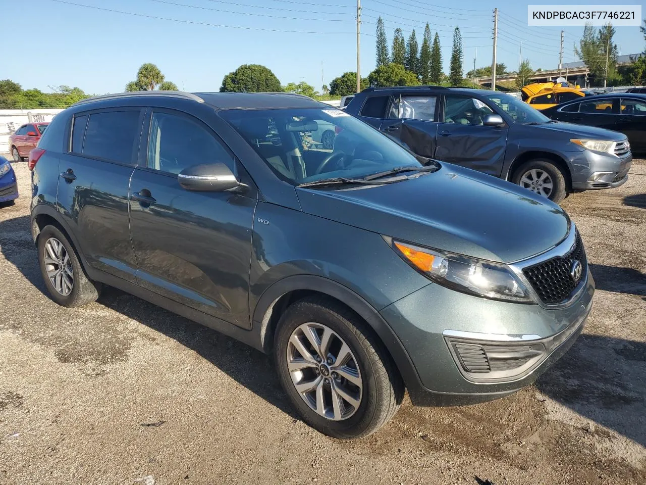 2015 Kia Sportage Lx VIN: KNDPBCAC3F7746221 Lot: 71590444