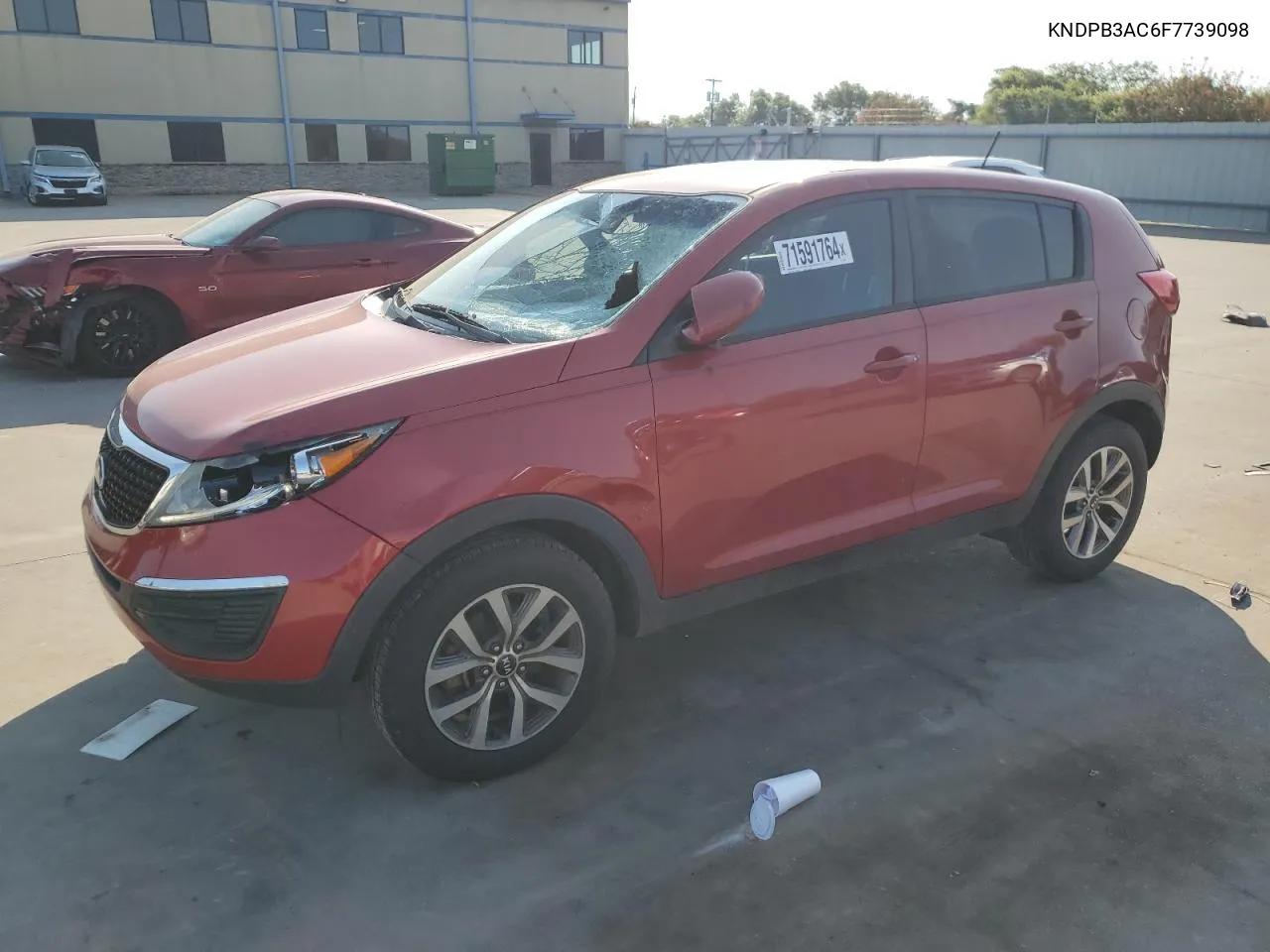 2015 Kia Sportage Lx VIN: KNDPB3AC6F7739098 Lot: 71591764