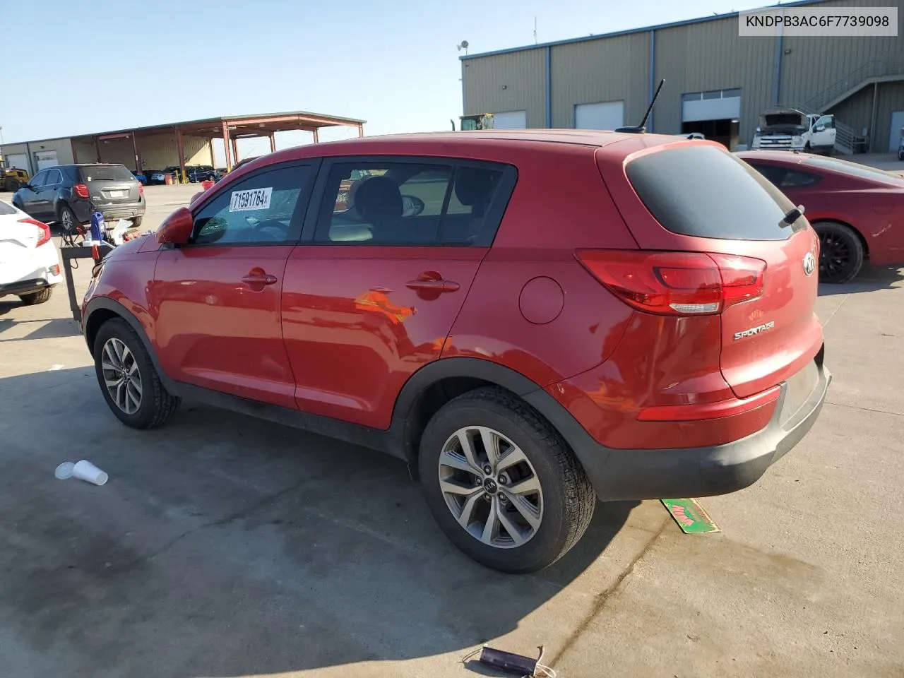 2015 Kia Sportage Lx VIN: KNDPB3AC6F7739098 Lot: 71591764