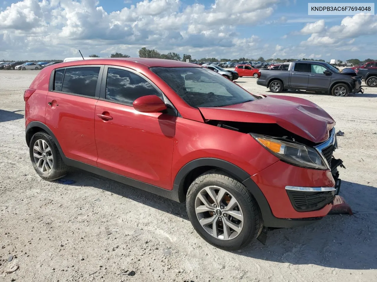 2015 Kia Sportage Lx VIN: KNDPB3AC6F7694048 Lot: 72910604