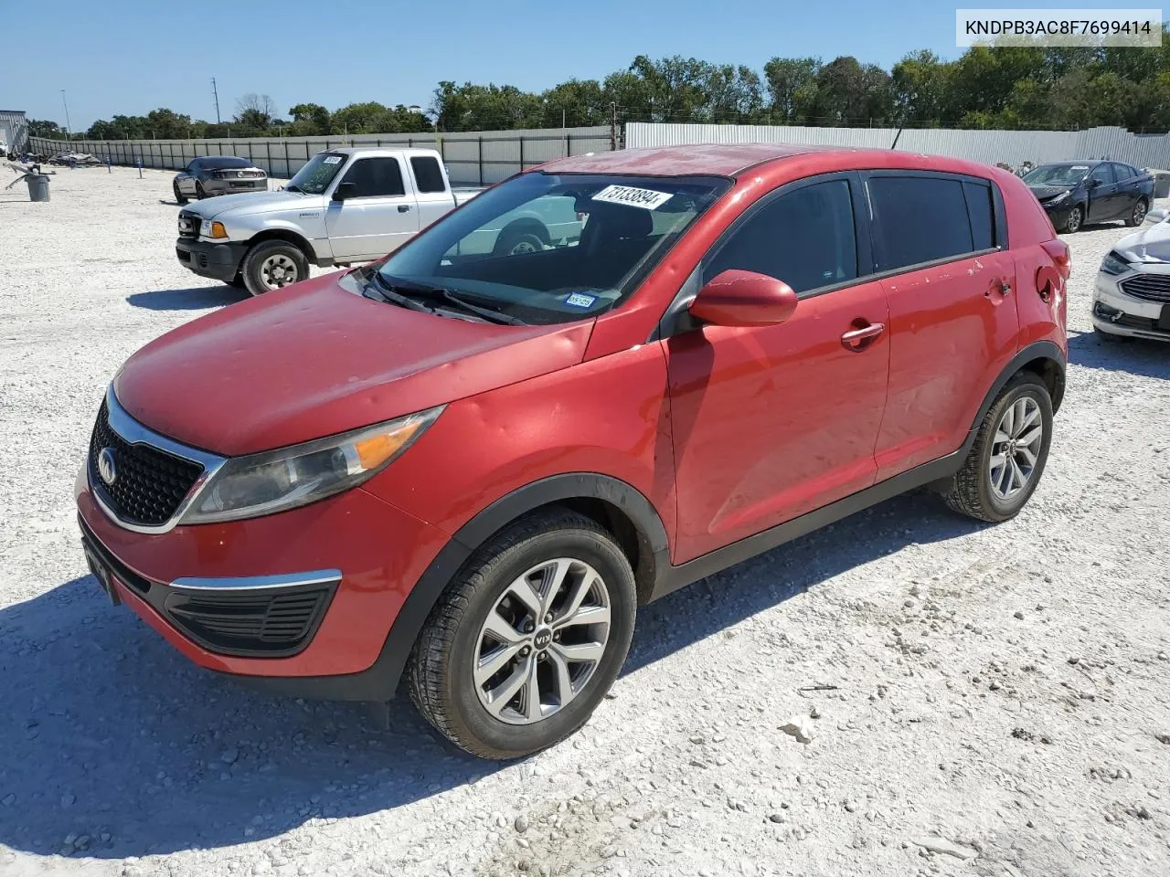 2015 Kia Sportage Lx VIN: KNDPB3AC8F7699414 Lot: 73133894