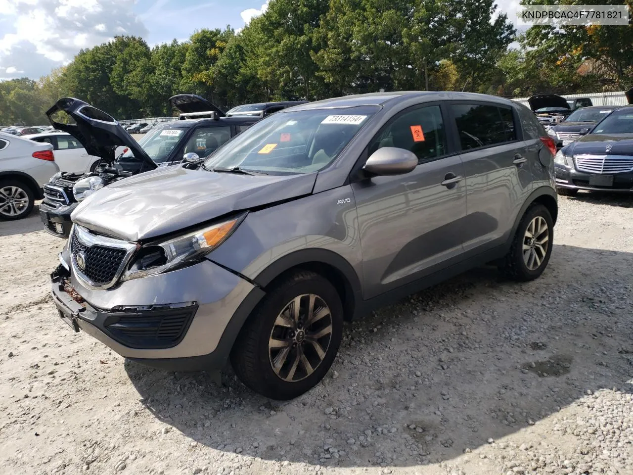 2015 Kia Sportage Lx VIN: KNDPBCAC4F7781821 Lot: 73314154