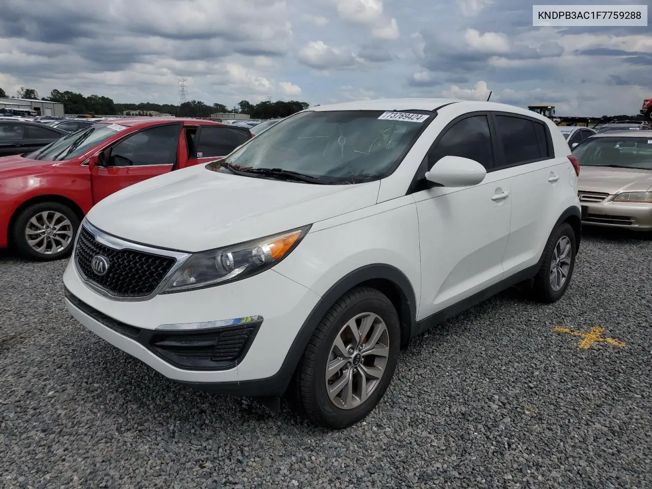 2015 Kia Sportage Lx VIN: KNDPB3AC1F7759288 Lot: 73769424