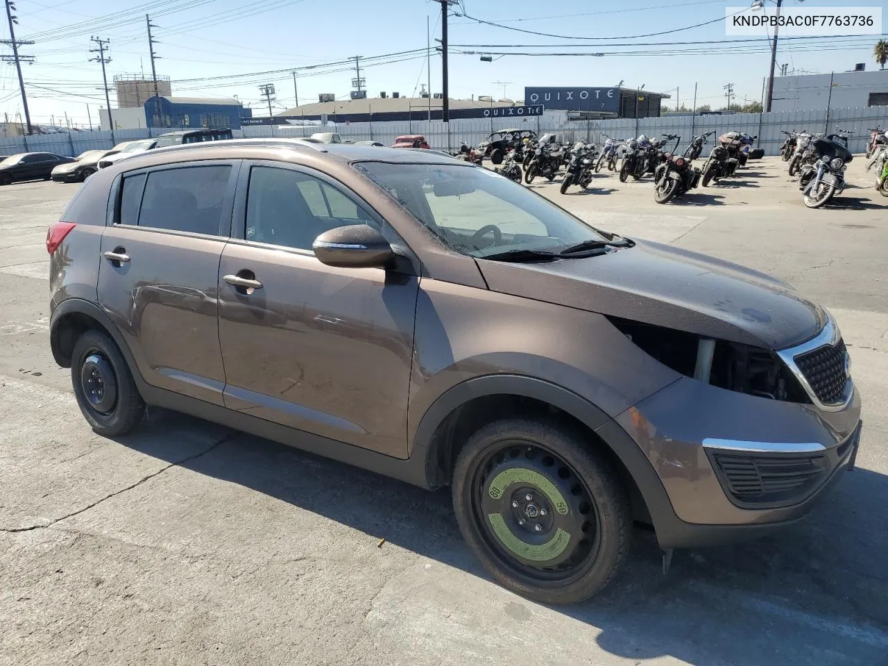 2015 Kia Sportage Lx VIN: KNDPB3AC0F7763736 Lot: 73813074