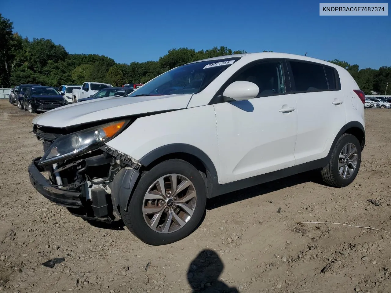 2015 Kia Sportage Lx VIN: KNDPB3AC6F7687374 Lot: 74021784