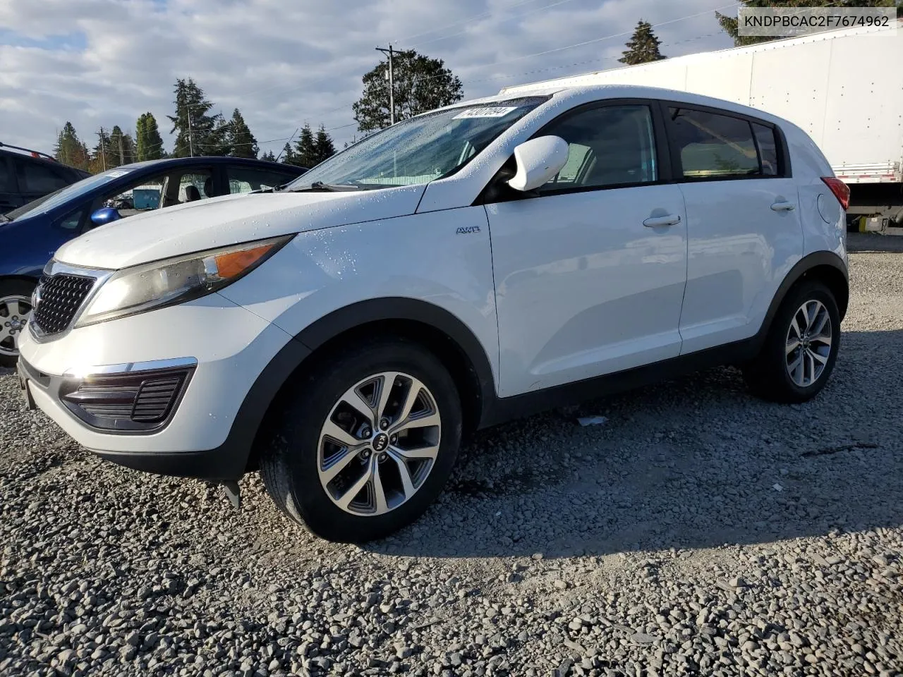 2015 Kia Sportage Lx VIN: KNDPBCAC2F7674962 Lot: 74307094