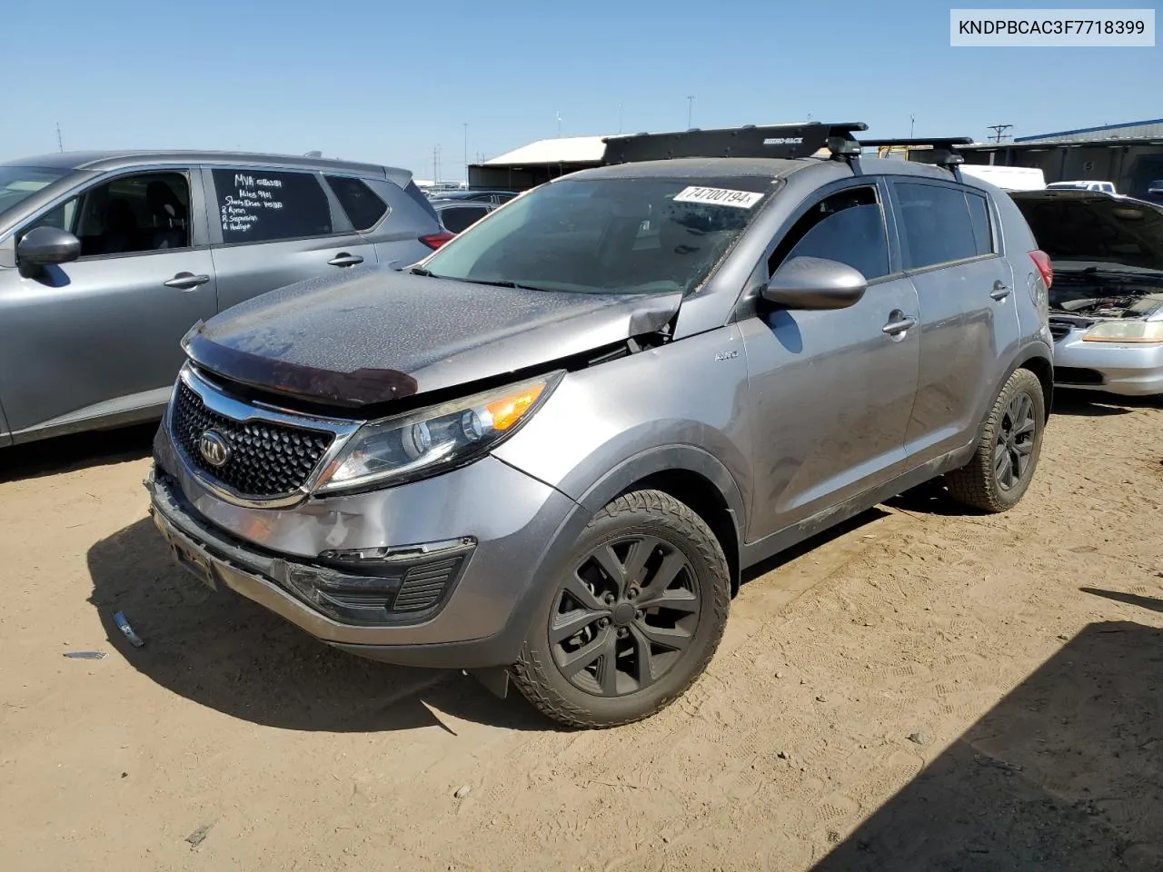 2015 Kia Sportage Lx VIN: KNDPBCAC3F7718399 Lot: 74700194