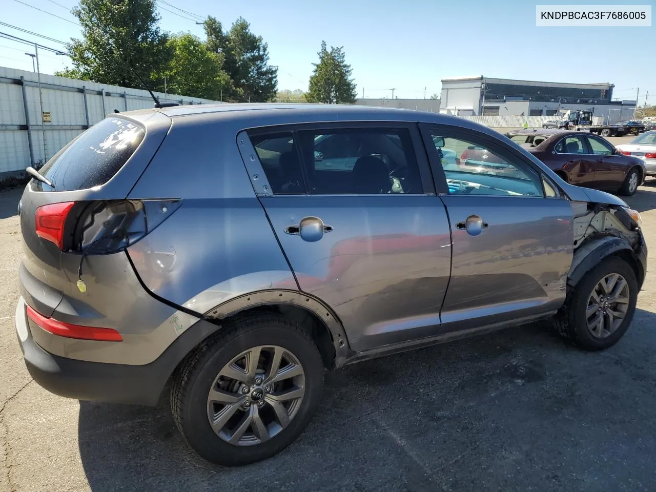 2015 Kia Sportage Lx VIN: KNDPBCAC3F7686005 Lot: 74986124