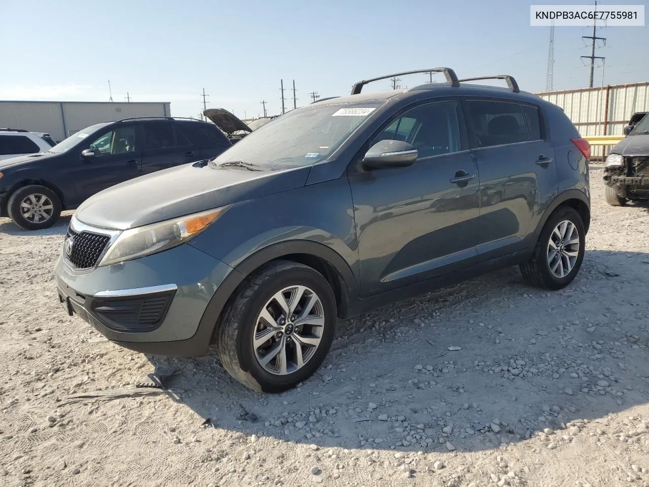 2015 Kia Sportage Lx VIN: KNDPB3AC6F7755981 Lot: 75566234