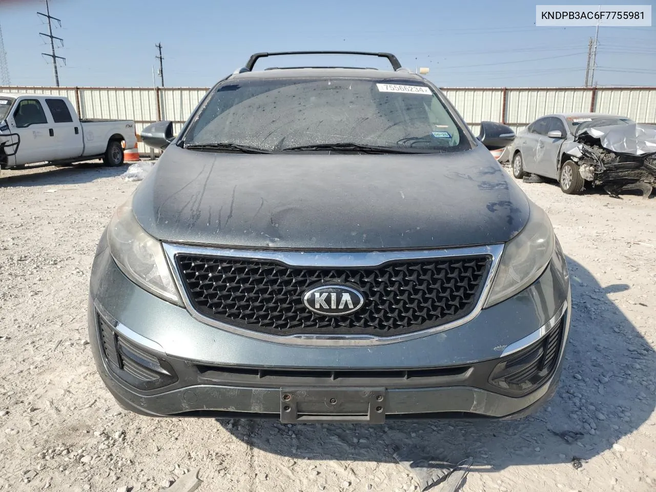 2015 Kia Sportage Lx VIN: KNDPB3AC6F7755981 Lot: 75566234