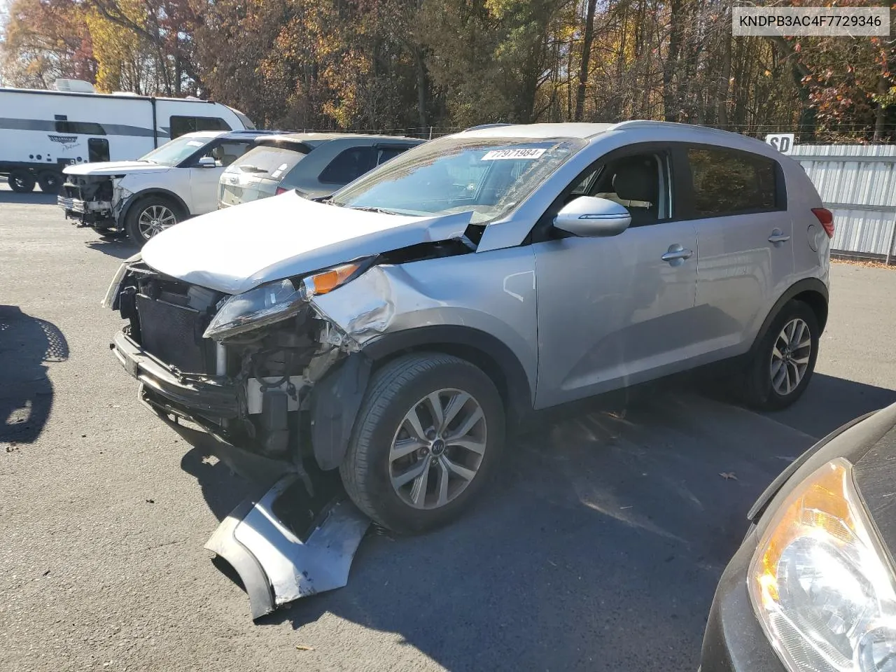 2015 Kia Sportage Lx VIN: KNDPB3AC4F7729346 Lot: 77971984