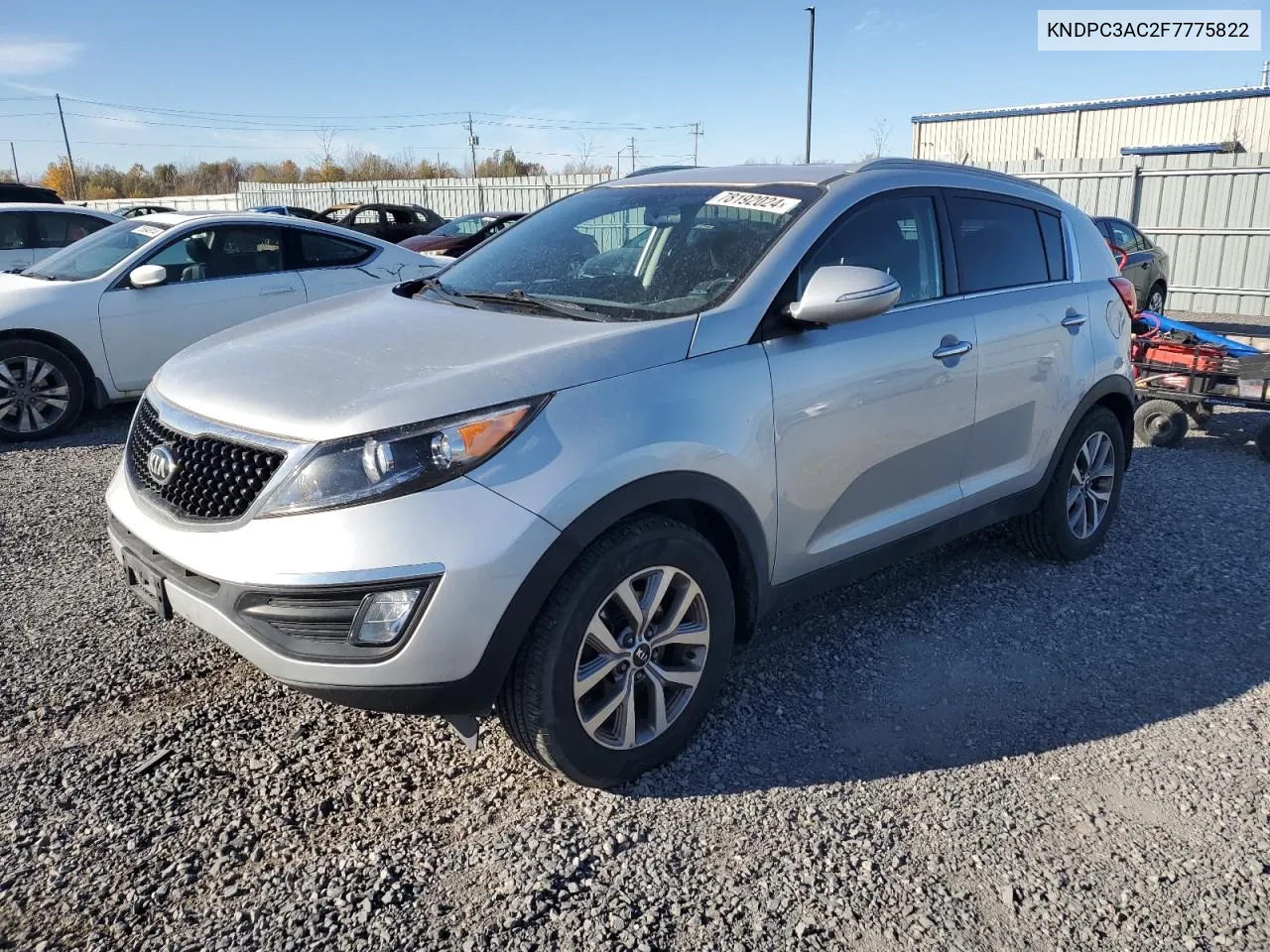 2015 Kia Sportage Ex VIN: KNDPC3AC2F7775822 Lot: 78192024