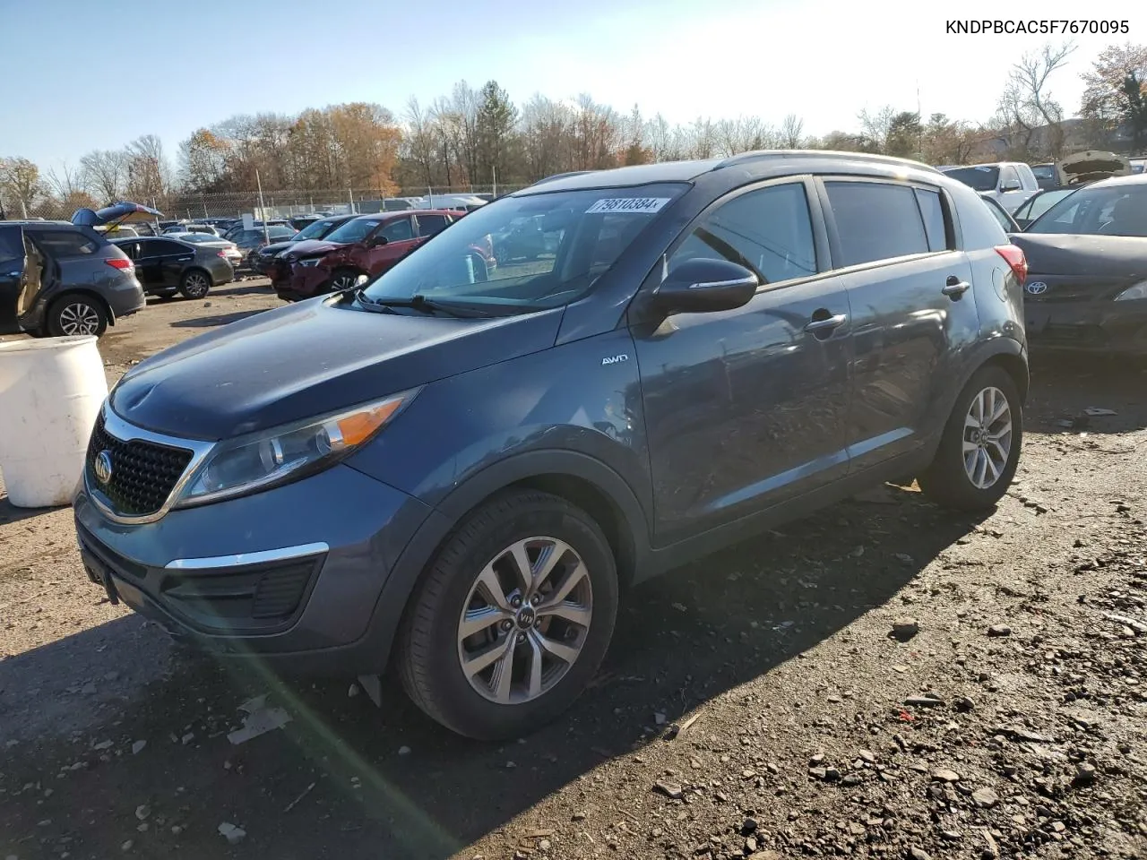 2015 Kia Sportage Lx VIN: KNDPBCAC5F7670095 Lot: 79810384