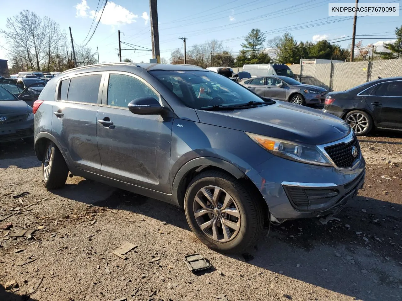 2015 Kia Sportage Lx VIN: KNDPBCAC5F7670095 Lot: 79810384