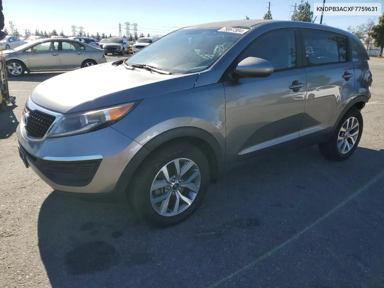 2015 Kia Sportage Lx VIN: KNDPB3ACXF7759631 Lot: 79867304