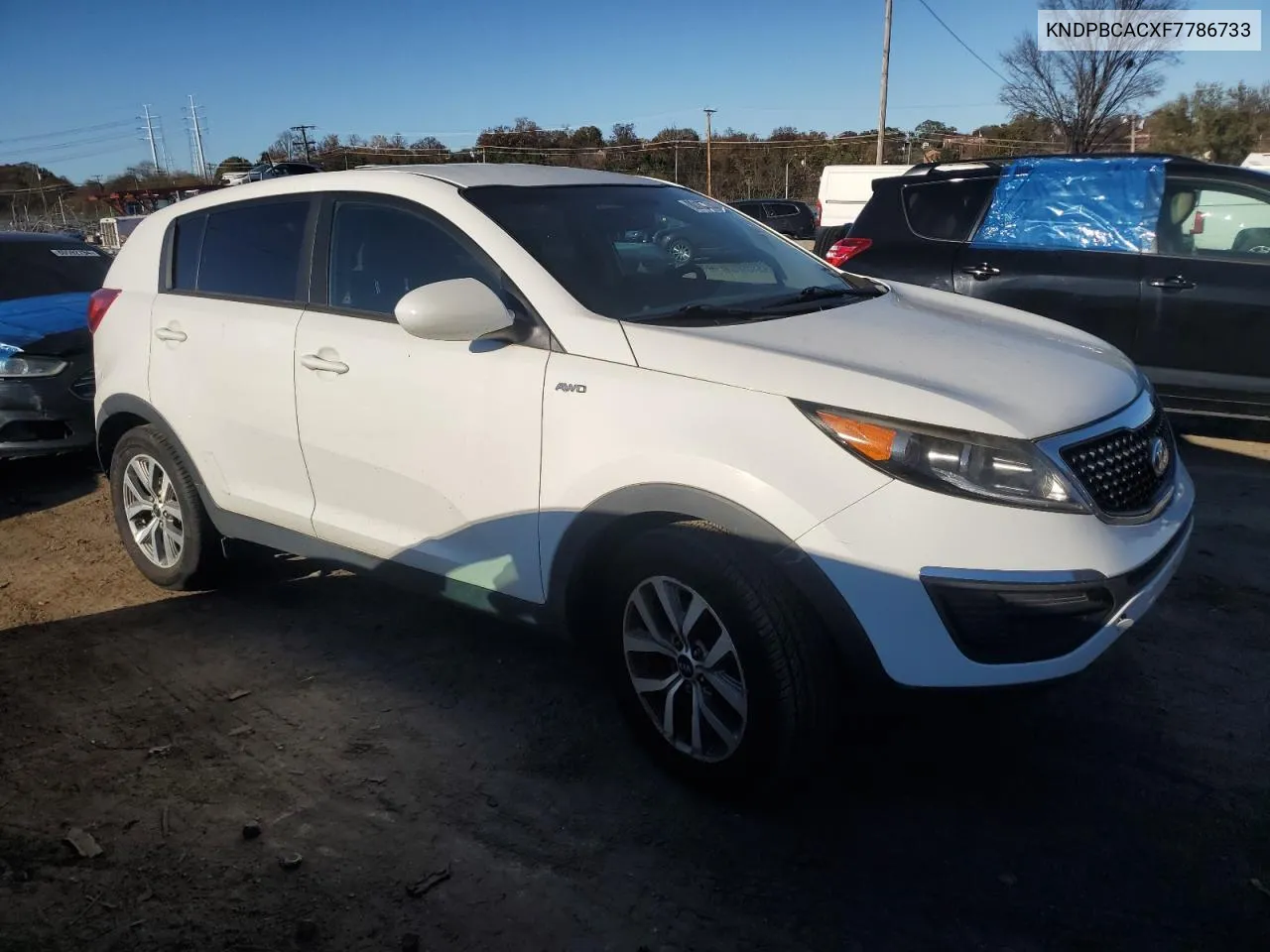 2015 Kia Sportage Lx VIN: KNDPBCACXF7786733 Lot: 80107744