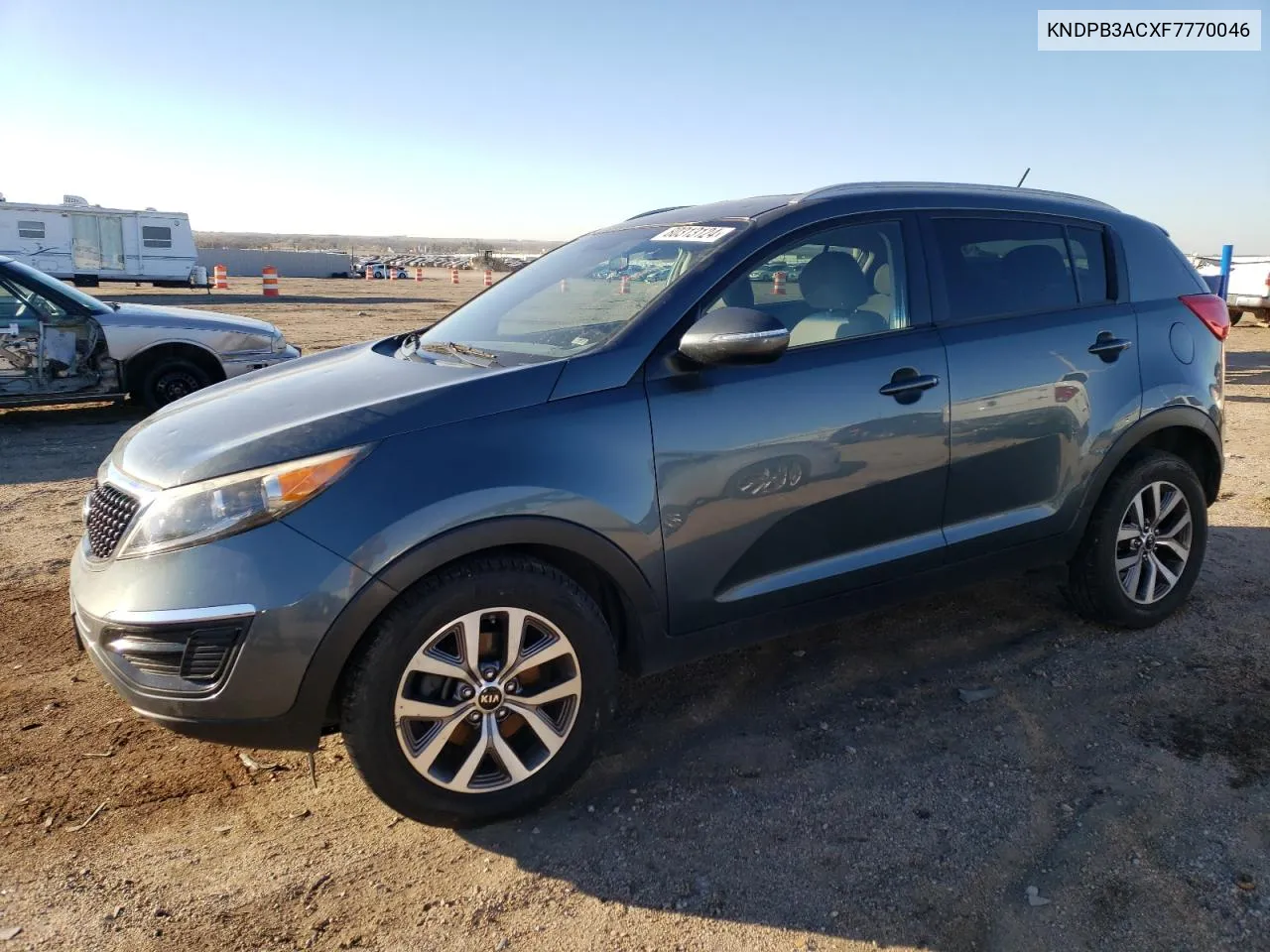 2015 Kia Sportage Lx VIN: KNDPB3ACXF7770046 Lot: 80313124