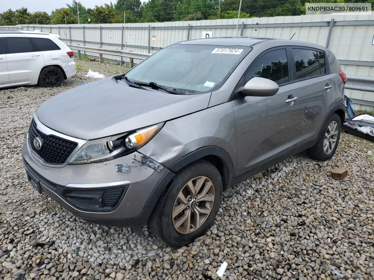 2016 Kia Sportage Lx VIN: KNDPB3AC3G7809691 Lot: 57017924