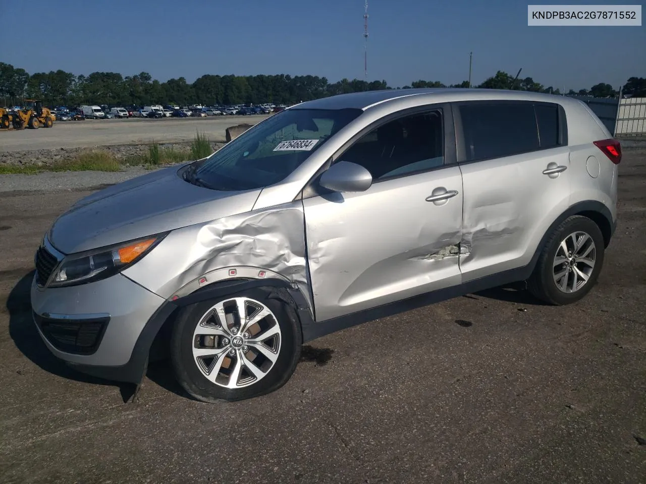 2016 Kia Sportage Lx VIN: KNDPB3AC2G7871552 Lot: 67646834