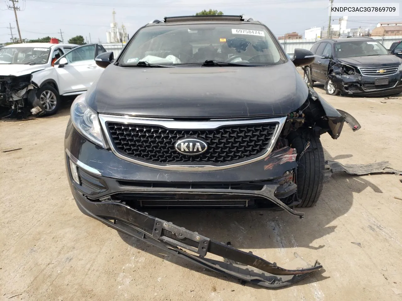 2016 Kia Sportage Ex VIN: KNDPC3AC3G7869709 Lot: 69758474