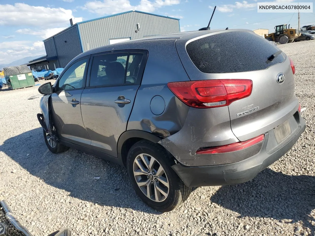 2016 Kia Sportage Lx VIN: KNDPBCAC4G7800904 Lot: 71432644